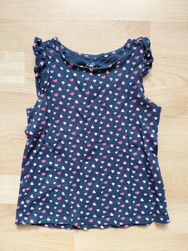 Shirt 104 blau herzen - t-shirt,