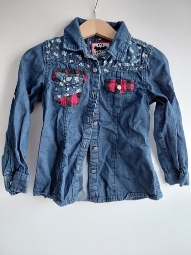 Jeansbluse 104 langarm - 104,